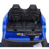 JOKO Elektrické autíčko Porsche Taycan Turbo S, penové kolesá, kožené sedadlo, modré