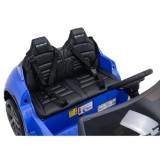JOKO Elektrické autíčko Porsche Taycan Turbo S, penové kolesá, kožené sedadlo, modré
