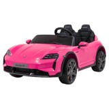 JOKO Elektrické autíčko Porsche Taycan Turbo S, penové kolesá, kožené sedadlo, ružoové