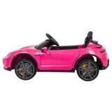 JOKO Elektrické autíčko Porsche Taycan Turbo S, penové kolesá, kožené sedadlo, ružoové