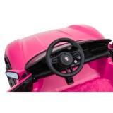 JOKO Elektrické autíčko Porsche Taycan Turbo S, penové kolesá, kožené sedadlo, ružoové