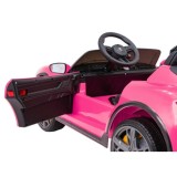 JOKO Elektrické autíčko Porsche Taycan Turbo S, penové kolesá, kožené sedadlo, ružoové
