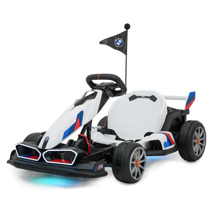 JOKO Elektrické autíčko Driftovacia Motokára BMW 2x200W 24V s Funkciou Drift, Podsvietený podvozok, nosnosť 60kg, biela