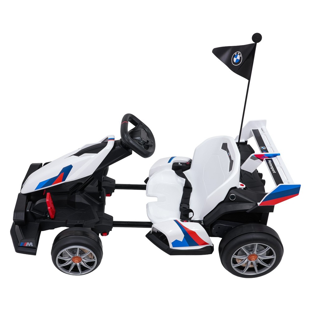 JOKO Elektrické autíčko Driftovacia Motokára BMW 2x200W 24V s Funkciou Drift, Podsvietený podvozok, nosnosť 60kg, biela