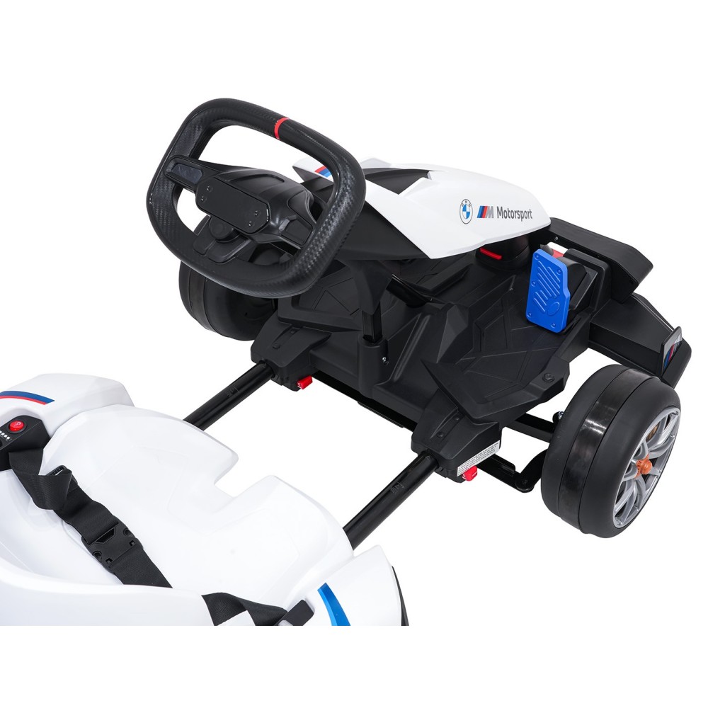 JOKO Elektrické autíčko Driftovacia Motokára BMW 2x200W 24V s Funkciou Drift, Podsvietený podvozok, nosnosť 60kg, biela
