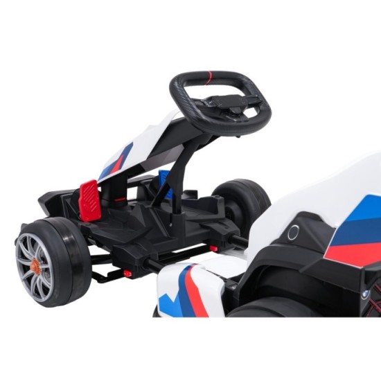 JOKO Elektrické autíčko Driftovacia Motokára BMW 2x200W 24V s Funkciou Drift, Podsvietený podvozok, nosnosť 60kg, biela