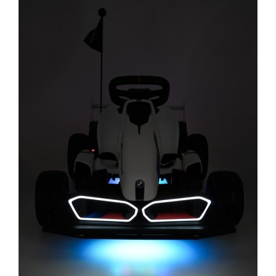 JOKO Elektrické autíčko Driftovacia Motokára BMW 2x200W 24V s Funkciou Drift, Podsvietený podvozok, nosnosť 60kg, biela