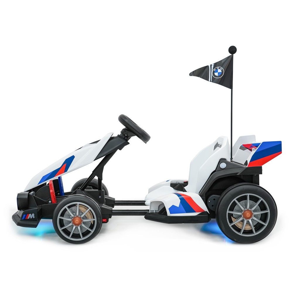 JOKO Elektrické autíčko Driftovacia Motokára BMW 2x200W 24V s Funkciou Drift, Podsvietený podvozok, nosnosť 60kg, biela