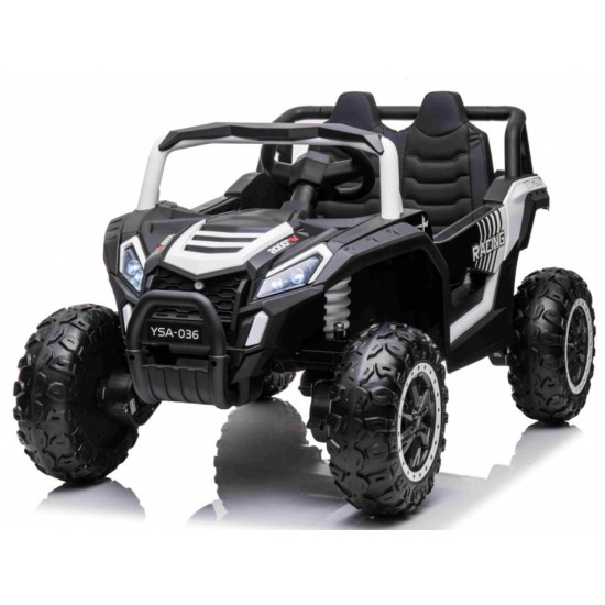 JOKO Elektrické autíčko BUGGY UTV 4x4 2000M, penové kolesá, kožené sedadlo, biele