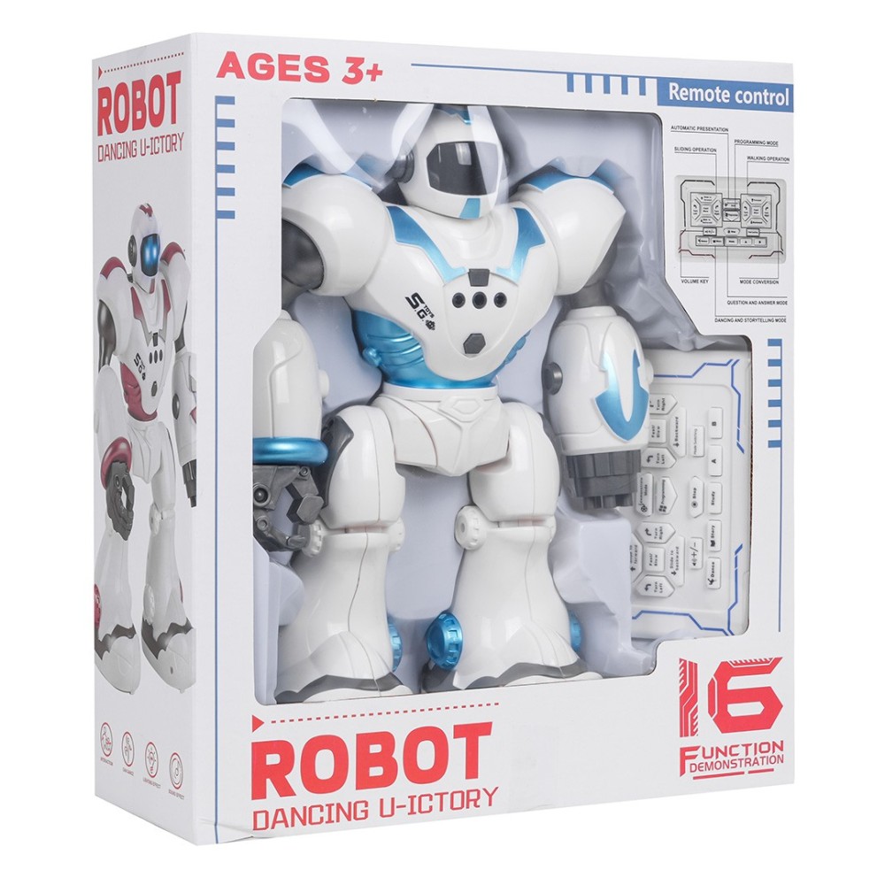 JOKO RC Interaktívny RC Robot U-ICTORY na diaľkové ovládanie, tancuje, chodí, modrý