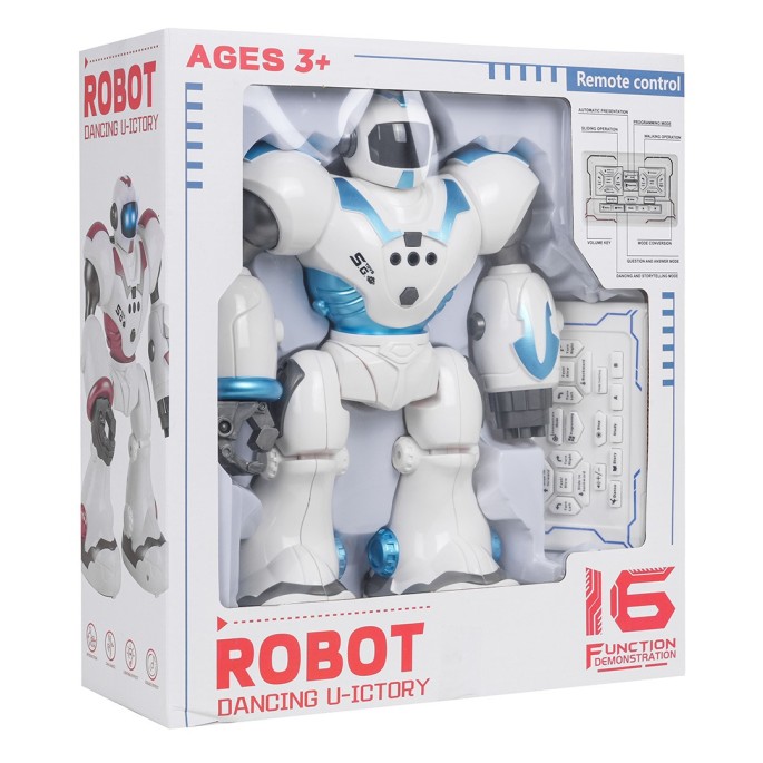 JOKO RC Interaktívny RC Robot U-ICTORY na diaľkové ovládanie, tancuje, chodí, modrý