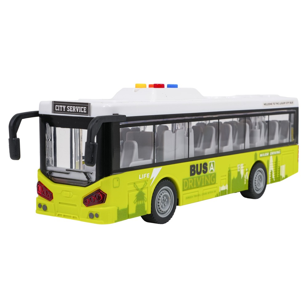 JOKO Autobus s Otváracími dverami, svetlom a zvukom 29cm, zelený