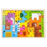 JOKO Detské Drevené Puzzle Zvieratká