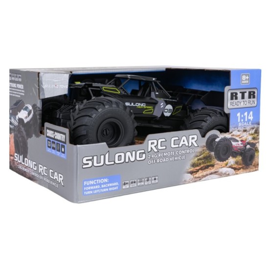 JOKO RC Kovové Autíčko Crawler RACING 03 1:14 na diaľkové ovládanie, čierne