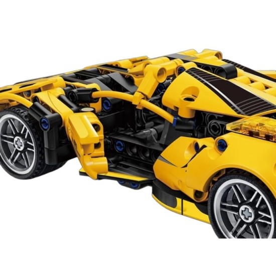 JOKO Technická Stavebnica Športové auto 422ks, žlté