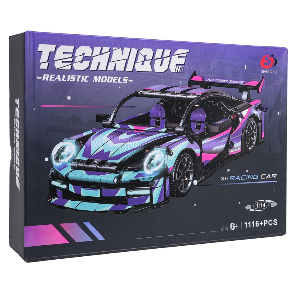 JOKO Technická stavebnica Športové auto 1116ks, fialové