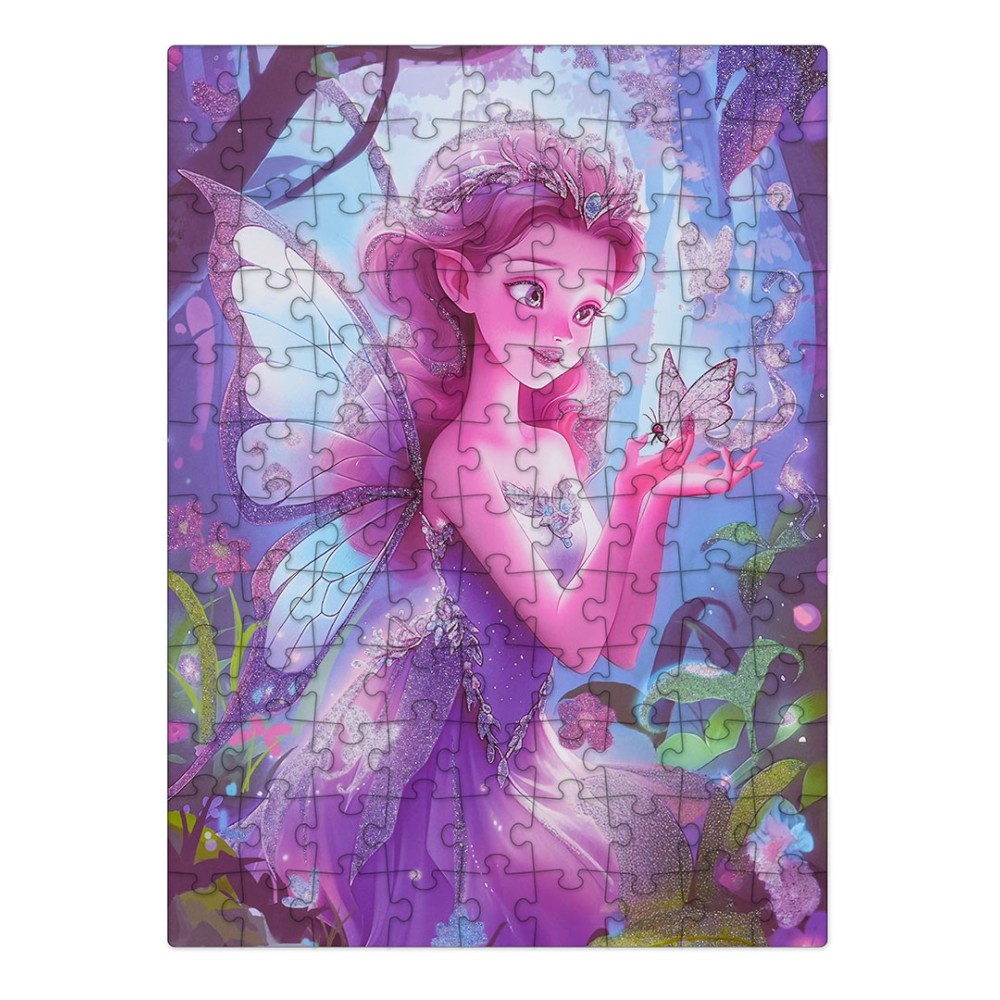 JOKO Trblietavé Puzzle Fialová Víla s Krídlami 100ks 