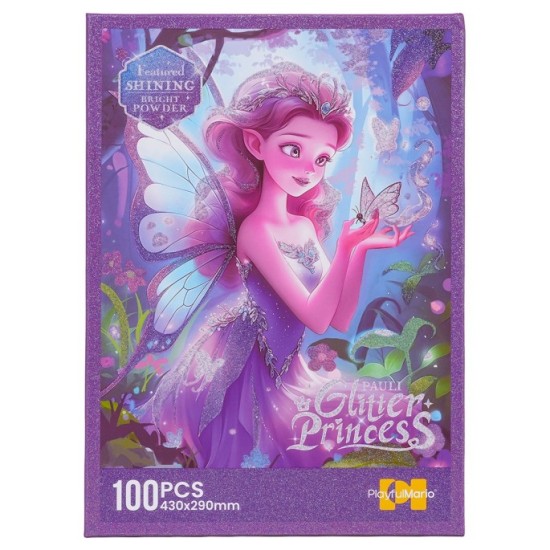 JOKO Trblietavé Puzzle Fialová Víla s Krídlami 100ks 