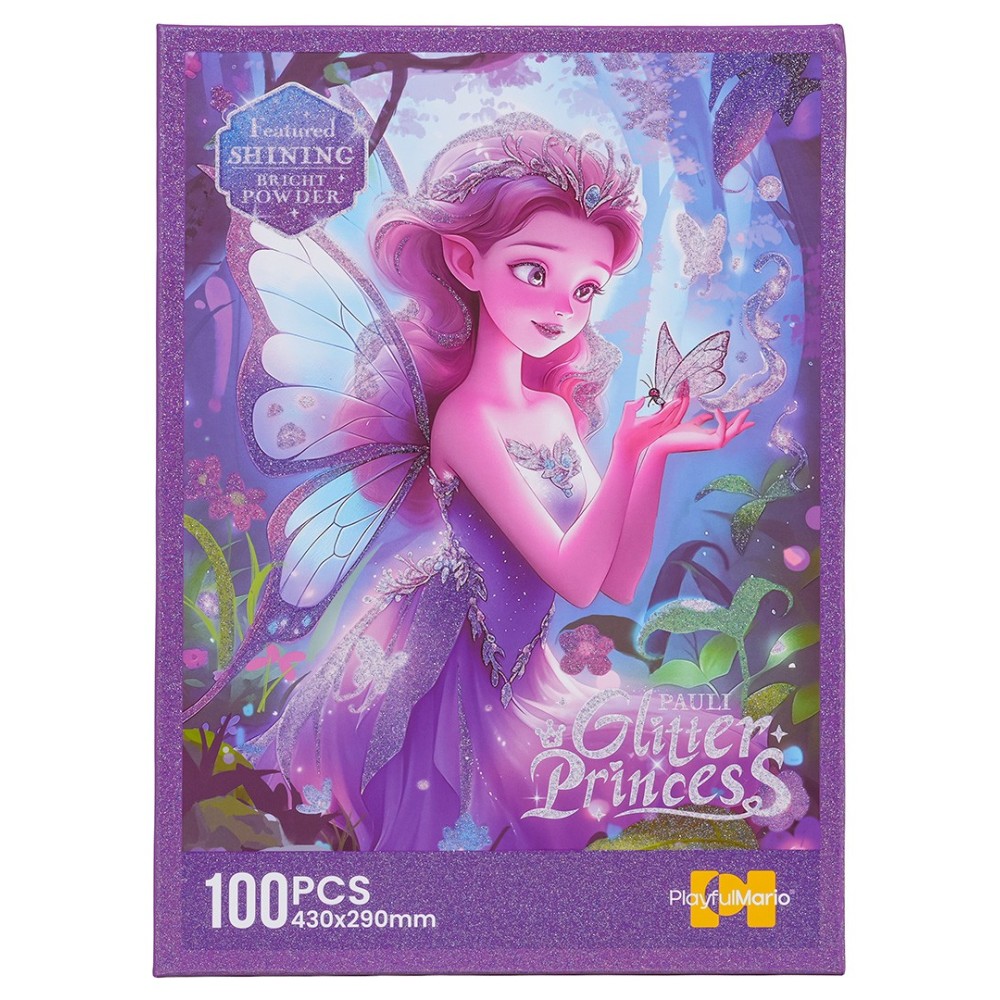 JOKO Trblietavé Puzzle Fialová Víla s Krídlami 100ks 