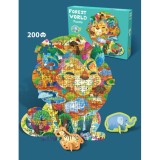 JOKO Puzzle Safari Lev 200ks + 3D zvieratká Slon, Zebra