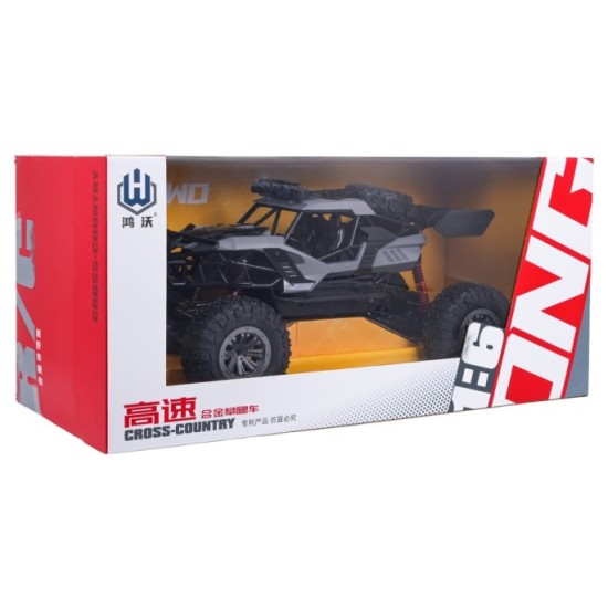 JOKO RC Veľké Kovové Auto Crawler MONSTER 1:6 na diaľkové ovládanie so svetlom, sivé