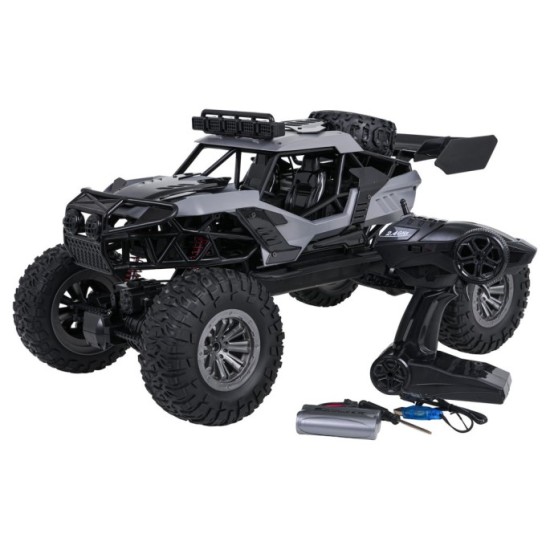 JOKO RC Veľké Kovové Auto Crawler MONSTER 1:6 na diaľkové ovládanie so svetlom, sivé