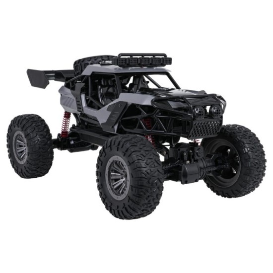 JOKO RC Veľké Kovové Auto Crawler MONSTER 1:6 na diaľkové ovládanie so svetlom, sivé