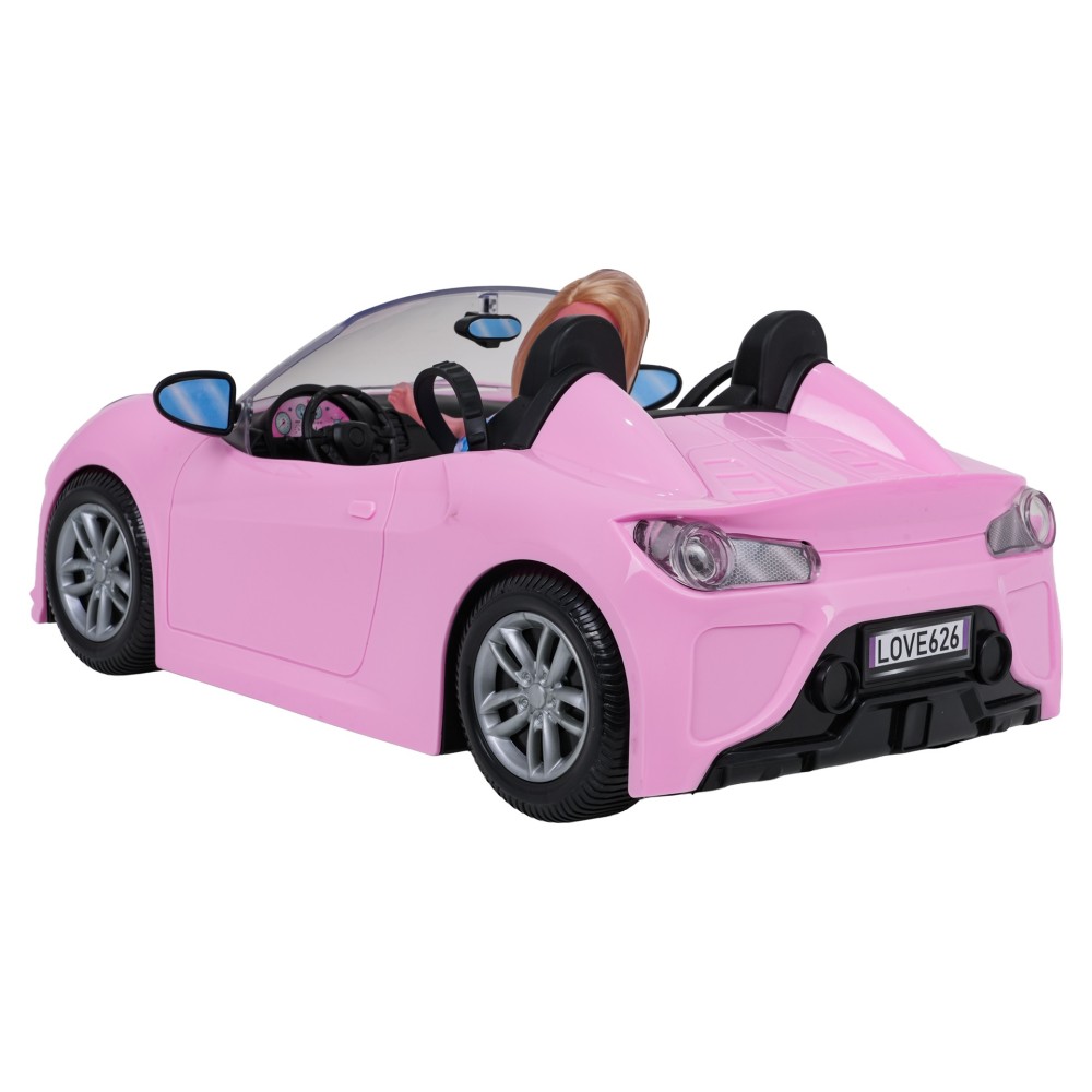 Anlily Auto Kabriolet pre bábiky Barbie, ružové