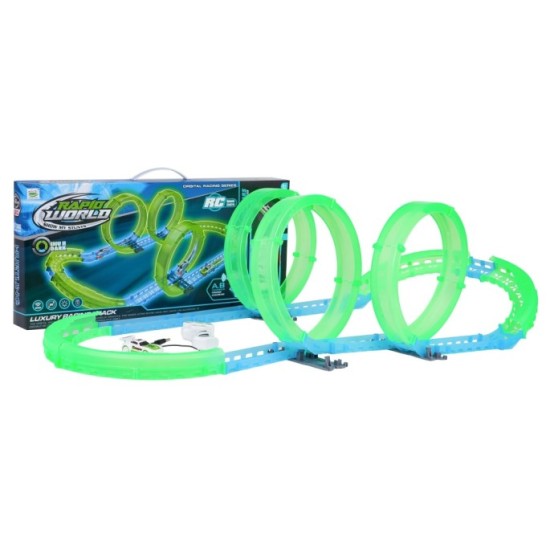 JOKO RC Fluorescenčná Autodráha, svieti v tme + auto s LED svetlom na diaľkové ovládanie