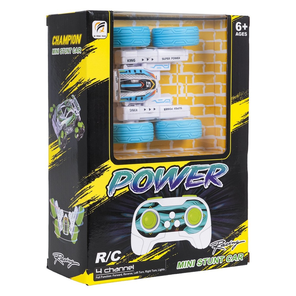 JOKO RC Kaskadérske Auto POWER STUNT, jazdí do všetkých strán so svetlom na diaľkové ovládanie, modré