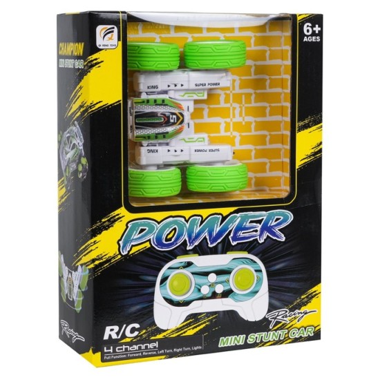 JOKO RC Kaskadérske Auto POWER STUNT, jazdí do všetkých strán so svetlom na diaľkové ovládanie, zelené