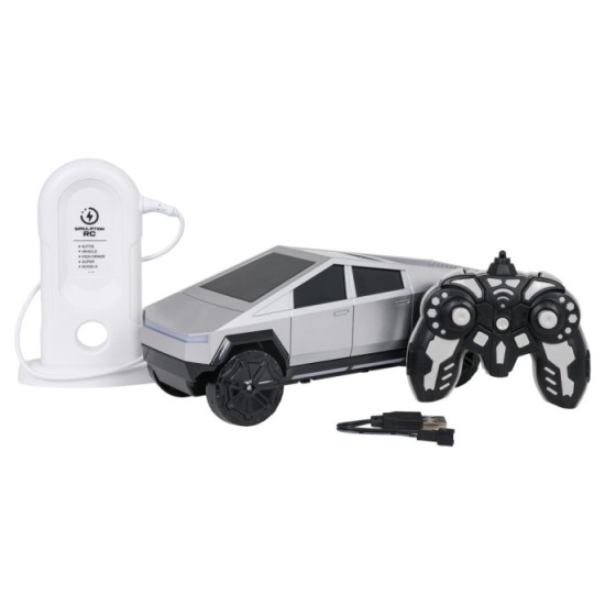 JOKO RC Auto TRACK s Nabíjacou stanicou, svetlom a zvukom, strieborné