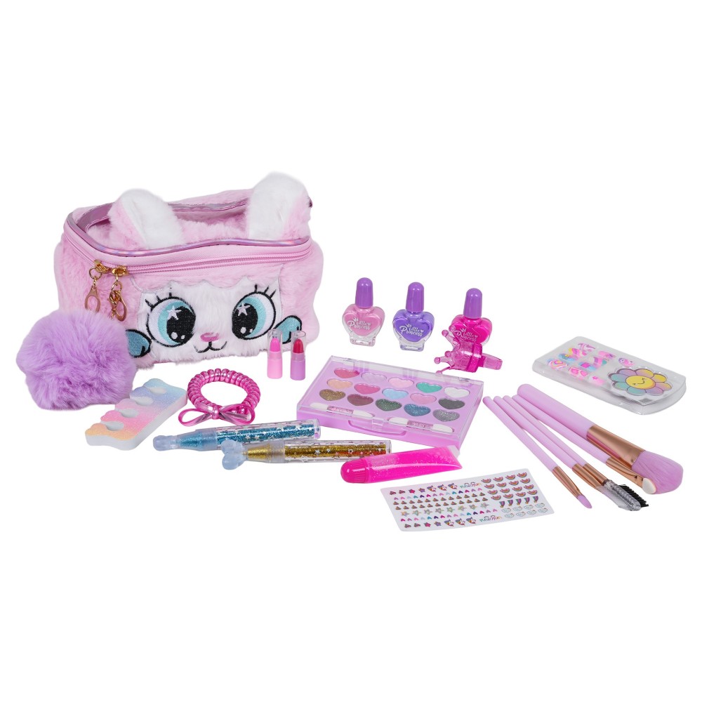 JOKO MEGA Detská Make up sada s Umelými nechtami, náramok, prsteň, laky na nechty + Plyšová Kozmetická Taška Mačička
