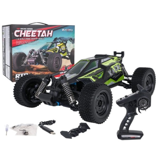 JOKO RC Pretekárske auto CHEETATH na diaľkové ovládanie, rýchlosť 35km/h, Bezkartáčový motor, zelené