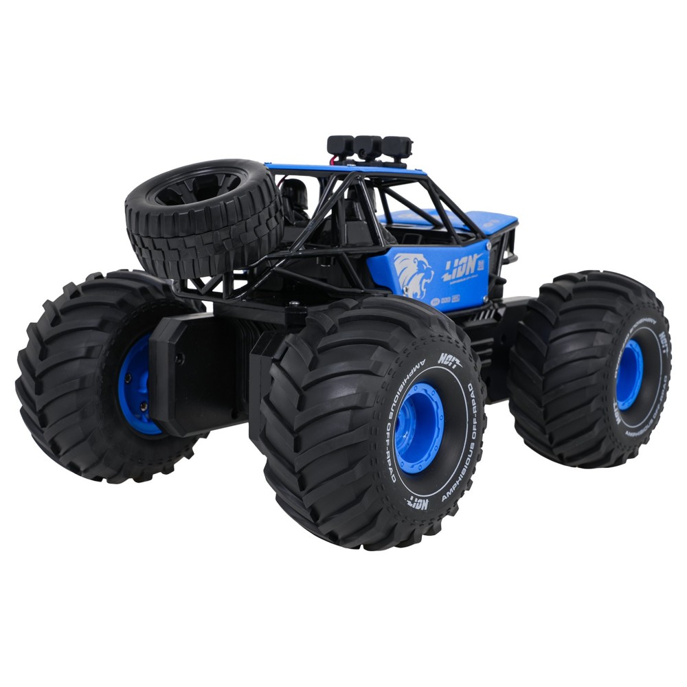 JOKO RC Veľké Kovové Auto Crawler 4x4 LION s veľkými kolesami na diaľkové ovládanie, modré