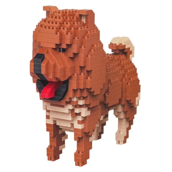 PET-DOG Techická stavebnica 3D Pes Čau-Čau 800ks