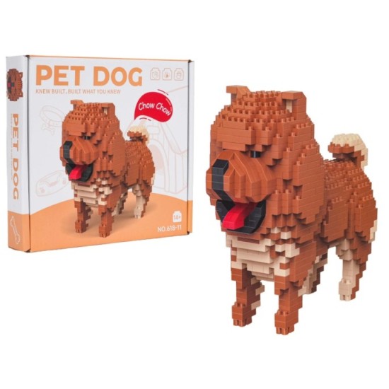 PET-DOG Techická stavebnica 3D Pes Čau-Čau 800ks
