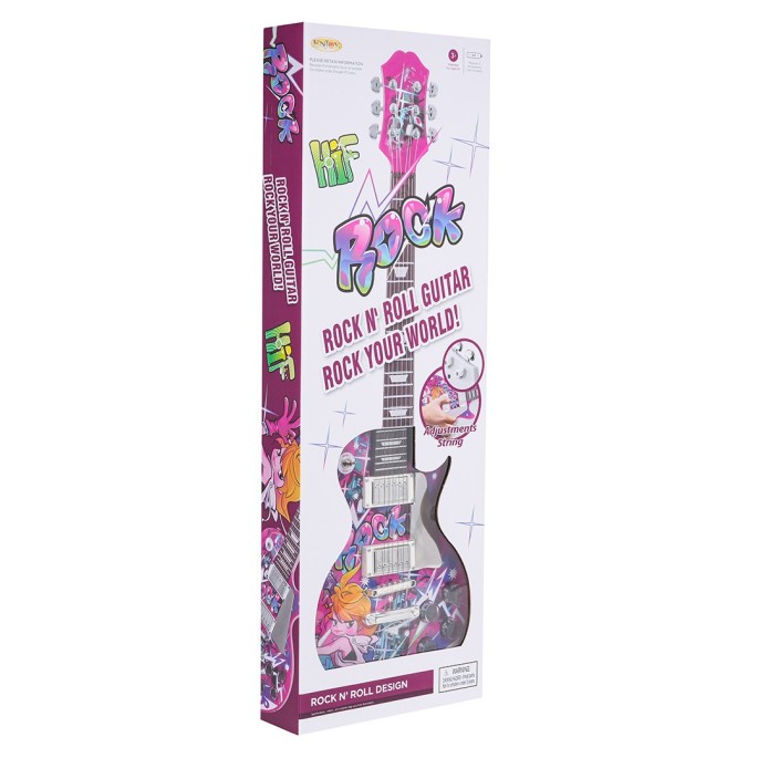JOKO Detská Elektrická Gitara s mikfrofónom, ružová