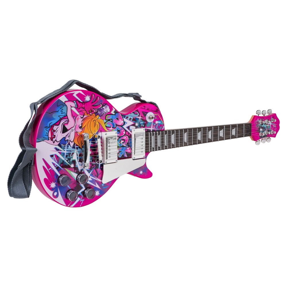 JOKO Detská Elektrická Gitara s mikfrofónom, ružová