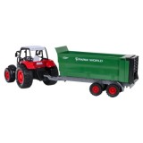 JOKO Kovový Traktor s vlečkou, červený