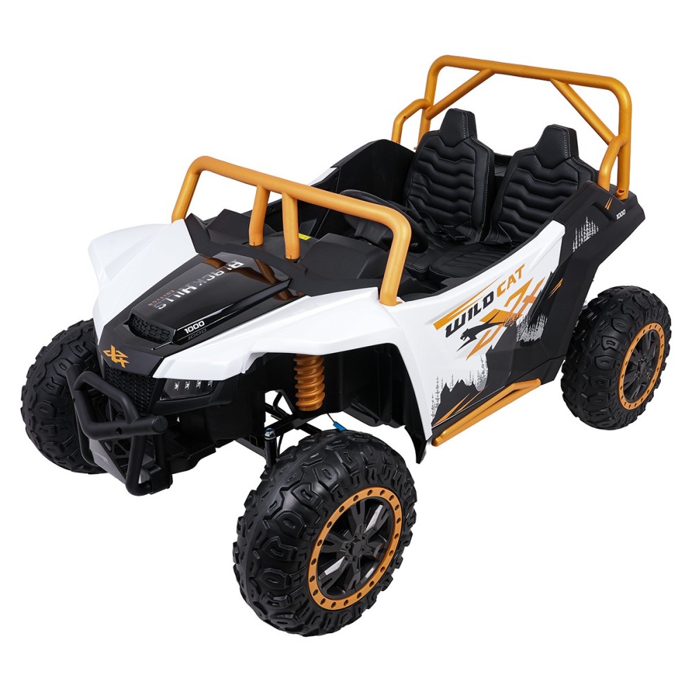 Arctic CAT Elektrické Autíčko Buggy WILDCAT XX 4x200W 24V, penové kolesá, Dvojmiestne kožené sedadlo, nosnosť 60kg, biele