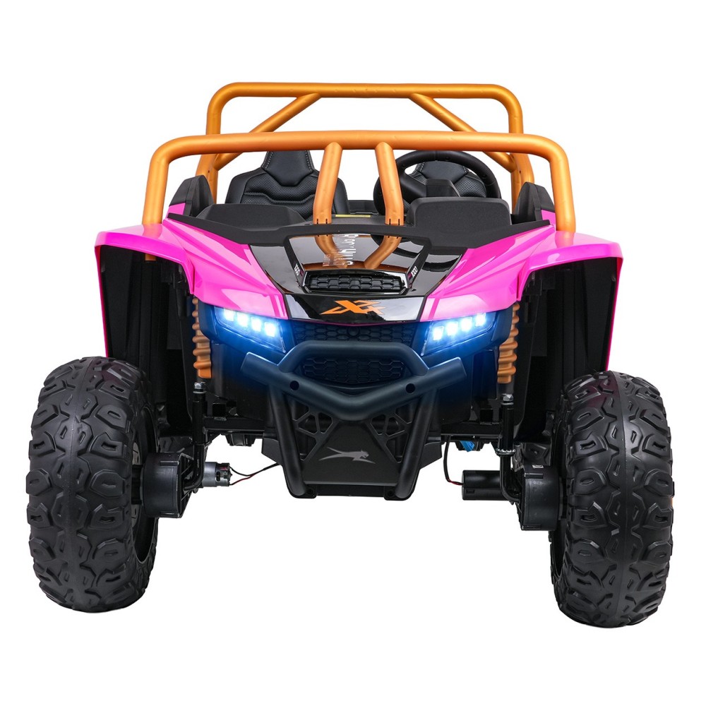 Arctic CAT Elektrické Autíčko Buggy WILDCAT XX 4x200W 24V, penové kolesá, Dvojmiestne kožené sedadlo, nosnosť 60kg, ružové