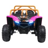 Arctic CAT Elektrické Autíčko Buggy WILDCAT XX 4x200W 24V, penové kolesá, Dvojmiestne kožené sedadlo, nosnosť 60kg, ružové