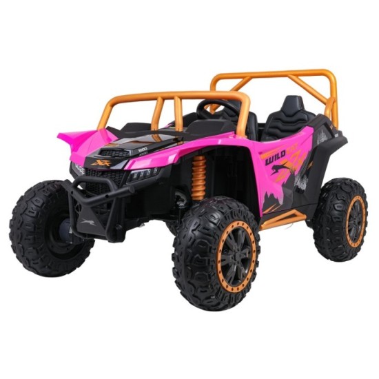 Arctic CAT Elektrické Autíčko Buggy WILDCAT XX 4x200W 24V, penové kolesá, Dvojmiestne kožené sedadlo, nosnosť 60kg, ružové