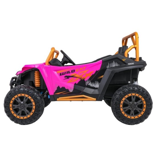 Arctic CAT Elektrické Autíčko Buggy WILDCAT XX 4x200W 24V, penové kolesá, Dvojmiestne kožené sedadlo, nosnosť 60kg, ružové