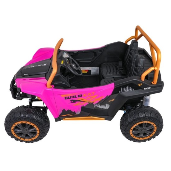 Arctic CAT Elektrické Autíčko Buggy WILDCAT XX 4x200W 24V, penové kolesá, Dvojmiestne kožené sedadlo, nosnosť 60kg, ružové