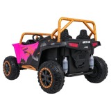 Arctic CAT Elektrické Autíčko Buggy WILDCAT XX 4x200W 24V, penové kolesá, Dvojmiestne kožené sedadlo, nosnosť 60kg, ružové