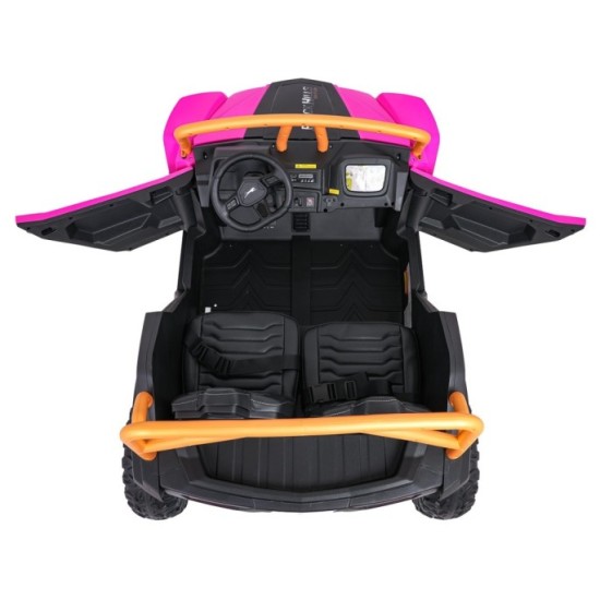 Arctic CAT Elektrické Autíčko Buggy WILDCAT XX 4x200W 24V, penové kolesá, Dvojmiestne kožené sedadlo, nosnosť 60kg, ružové