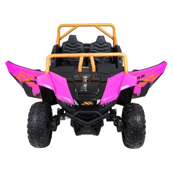 Arctic CAT Elektrické Autíčko Buggy WILDCAT XX 4x200W 24V, penové kolesá, Dvojmiestne kožené sedadlo, nosnosť 60kg, ružové