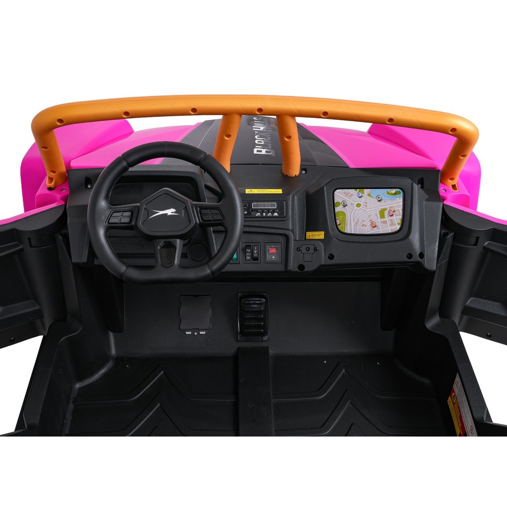 Arctic CAT Elektrické Autíčko Buggy WILDCAT XX 4x200W 24V, penové kolesá, Dvojmiestne kožené sedadlo, nosnosť 60kg, ružové